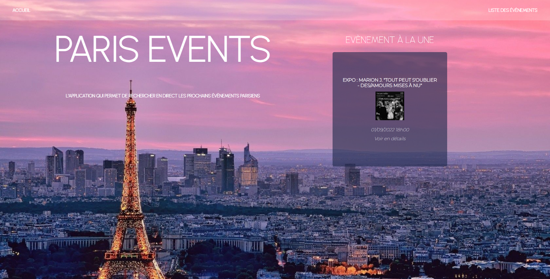 Projet Paris Events